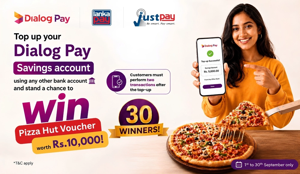 LankaPay x Dialog Finance Just Pay promotion